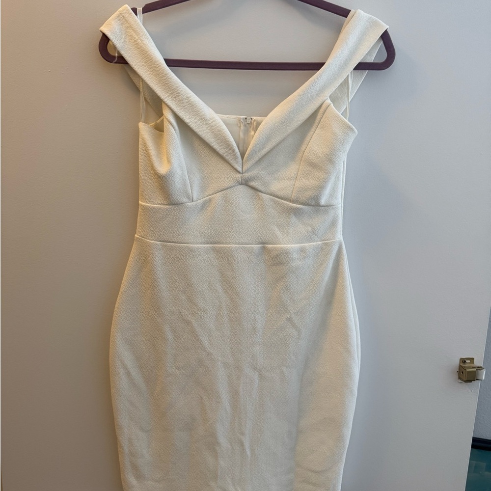 Elegant Off-Shoulder White Dress